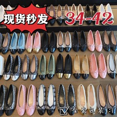 古典的な小香風バレエ靴の女性の蝶結びの丸い靴の浅い口の快適さ