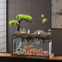招财猫新中式流水生财摆件客厅办公室桌面循环水开业新家乔迁礼物