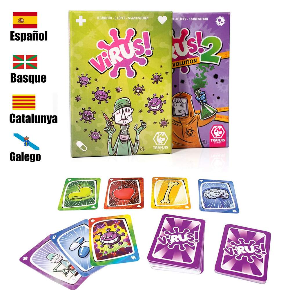 Virus! Grenzüberschreitender Außenhandel Spanisch Englisch Version - Tischspiel Infektions-Spaßparty-Kartenspiel