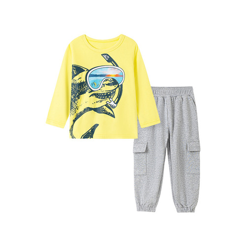 Little Maven Western-style Boys' T-shirt Autumn Cute Kids' Top Cartoon Long-sleeved Cotton Kids' T-shirt