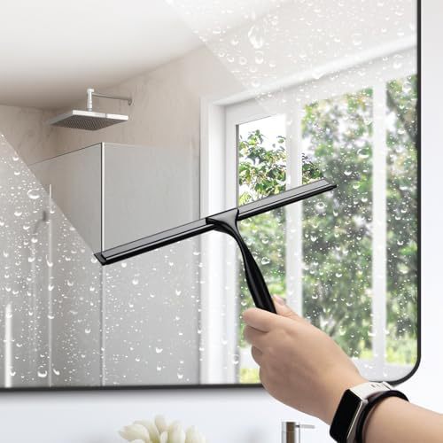 Black Zinc Alloy Glass Wiper Home Bathroom Kitchen Restaurant Stainless Steel Cleaning Brush Floor Wiper