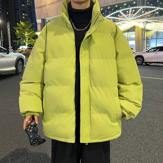 冬季新款情侣棉服假两件港风帅气短款男士保暖外套加厚立领纯色棉
