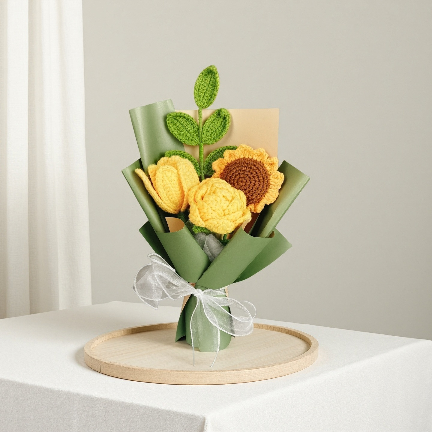 Tulipán amarillo rosa amarilla (bolsa de regalo gratis)