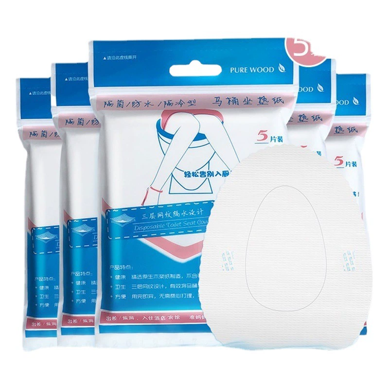 Одноразовая бумага для туалетных сидений для матери и ребенка, дорожная трехслойная утолщенная бумага для туалетных сидений, водостойкая холодостойкая туалетная бумага оптом