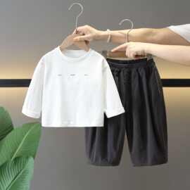 男童秋装套装2025新款洋气儿童毛衣外套三件套宝宝春秋韩版衣服潮
