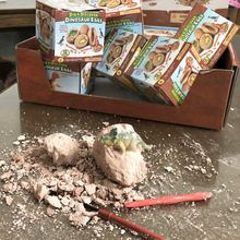 大號6cm恐龍蛋泡水膨脹玩具創意地攤禮品考古挖掘骨架鉆寶石盲盒