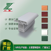 源头工厂批发 平开系列 Upvc塑钢门窗型材 挤出中空塑料框架 S73