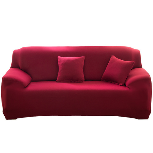 Pure Color Elastic Sofa Cover Universal Cover Full Cover Sofa Cover Sofa Pad Full Cover Single Double 3-4 Sofa Plain Color