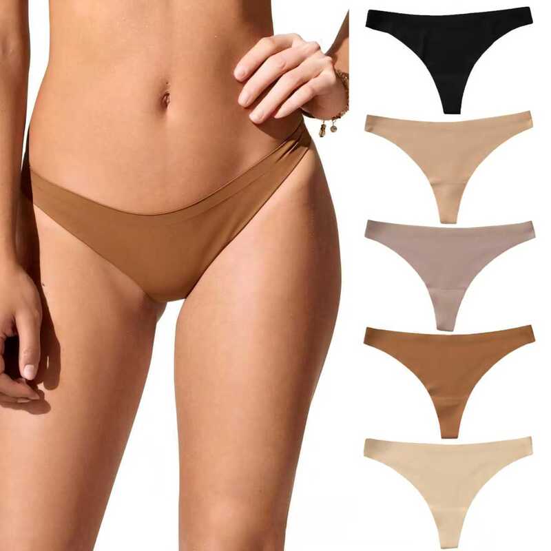 Customized European and American Thong Underwear, Feminine Ice Silk Seamless Thin Breathable Cross-Border Export Thong T-Pants Customized European and American Thong Underwear, Feminine Ice Silk Seamless Thin Breathable Cross-Border Export Thong T-Pants