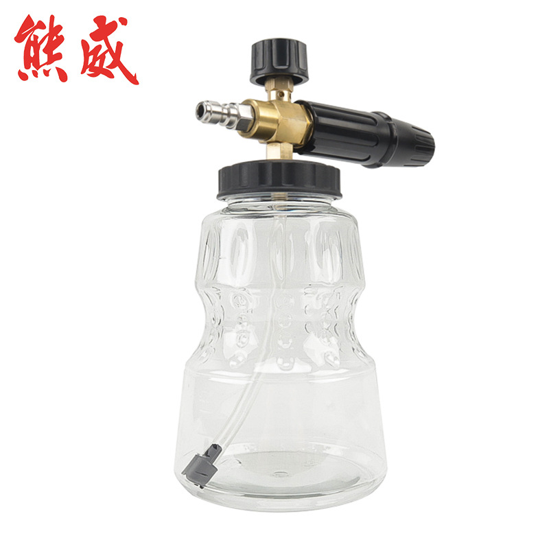 大口透明PA泡沫喷壶高压清洗机洗车器泡沫喷枪喷头FoamCannon厂家