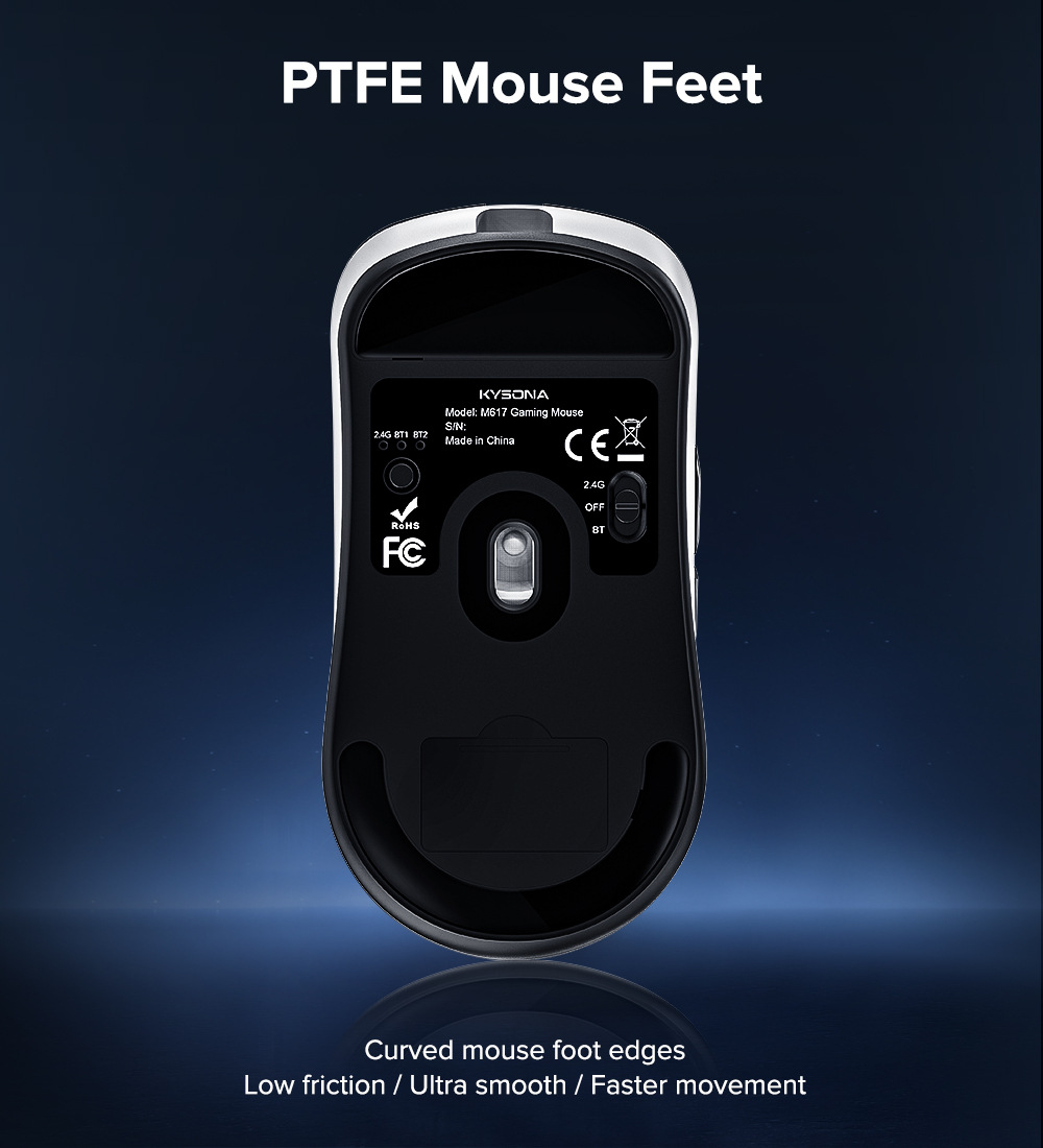 Carefully Selected KYSONA M617 Gaming Mouse Lightweight 8K Return Rate Professional E-sports PAW3395_voghion.com