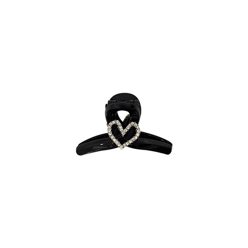 High-end Princess Hairstyle Spring Small Claw Clip Water Diamond Heart Eyebrow Clip Small Hair Clip Hair Accessory