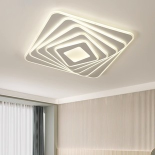 New personalized creative modern large living room square 2022 lamps multi-layer ceiling lamp simple living room led large bedroom