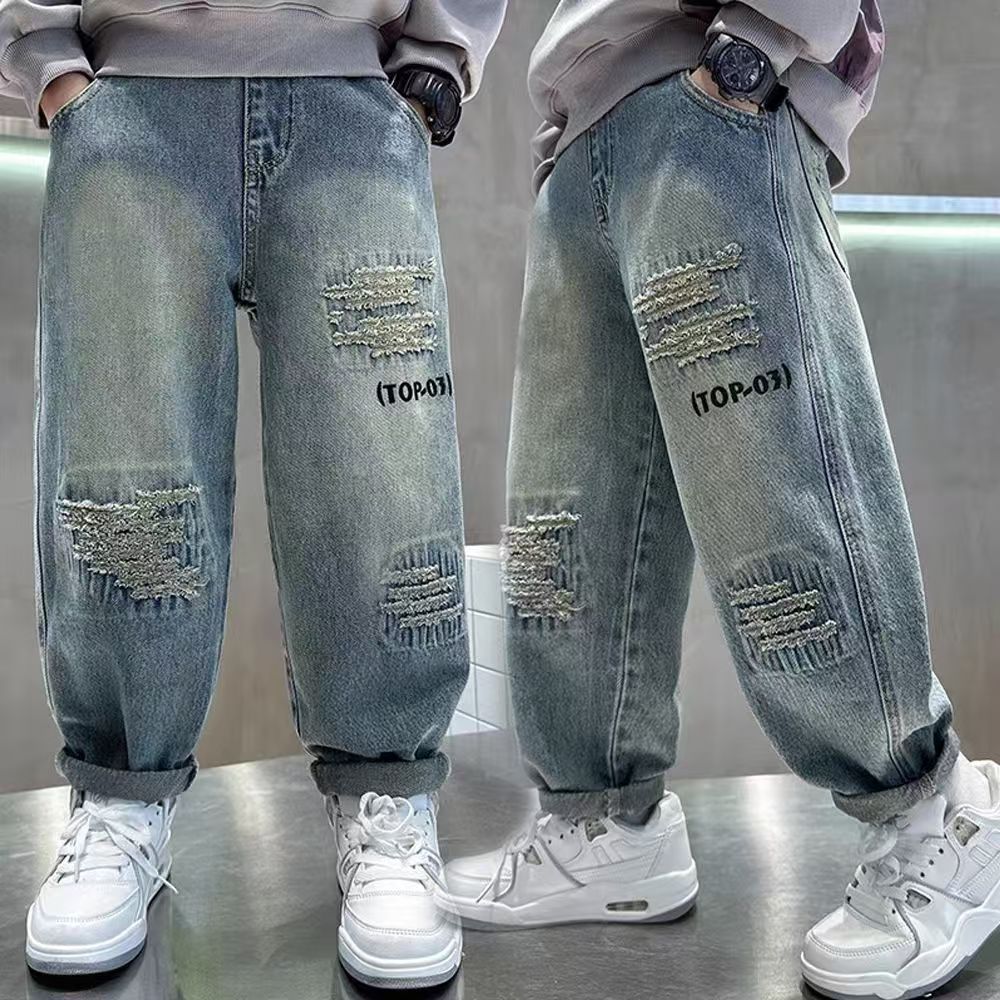 Boys' Jeans Spring 2026 New Style Cool and Stylish Straight-Leg Pants for Little Boys Spring and Autumn Children's Trendy Pants