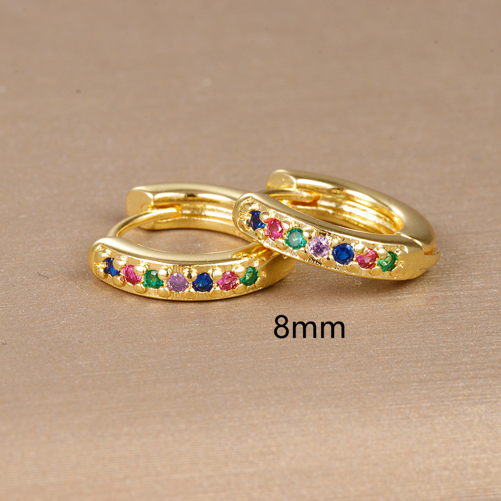 15g Weight Rhinestones Inlay Material Earrings Classification 1 Pair Quantity Daily Occasion Copper Material Geometric Pattern Women's Gender Plating, Inlay Design Simple Style Style 1 Pair Simple Style Geometric Plating Inlay Copper Rhinestones Earrings 12