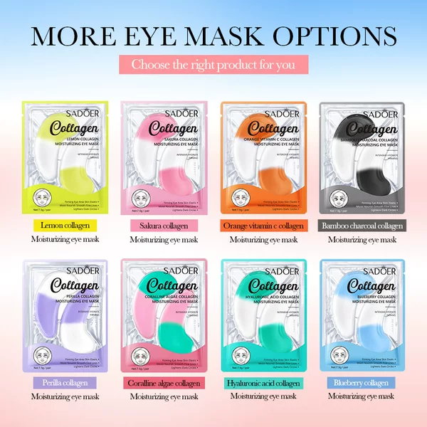 Cross-Border Collagen Eye Mask 7.5G/Pair Sakura Moisturizing and Nourishing Eye Mask Patch Wholesale from Foreign Trade Manufacturers