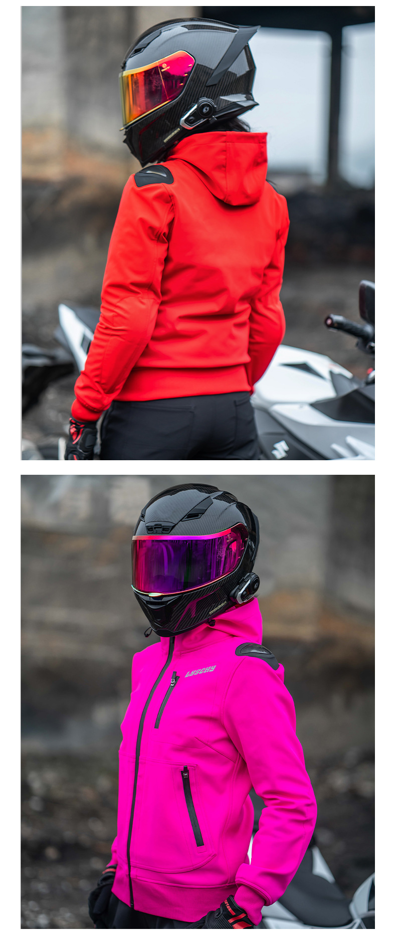 Motorpak voor dames, winterse warmte, winddicht, valbestendig, geschikt voor reizen en motorrijden._voghion.com