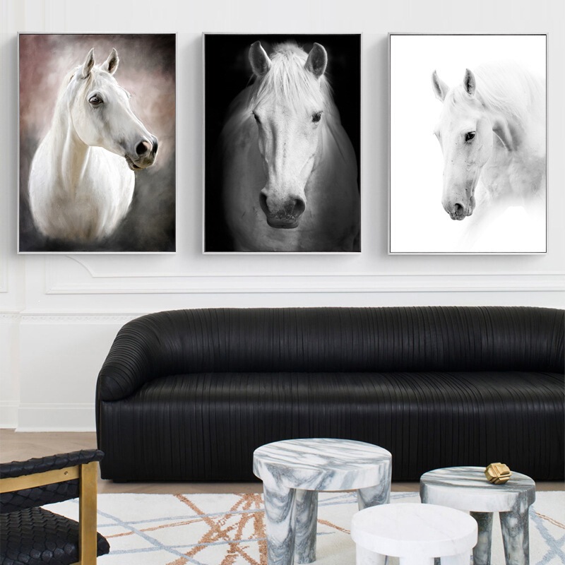 Factory Direct Sales of Decorative Paintings of Horses for Living Room, Bedroom, Entrance Hall, and Artistic Wall Paintings for Hotels and Restaurants