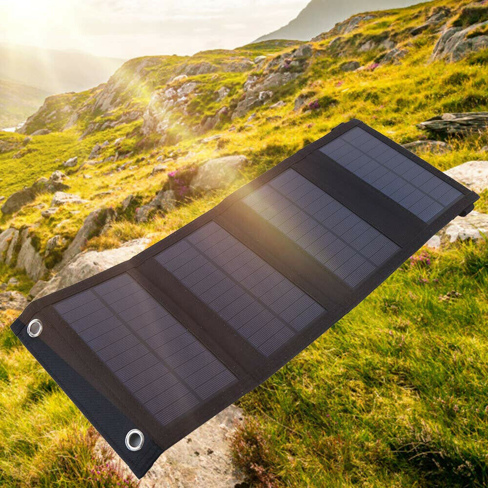Transfronterizo caliente 10W solar plegable bolsa cargador placa de carga fotovoltaica al aire libre teléfono móvil camping uso