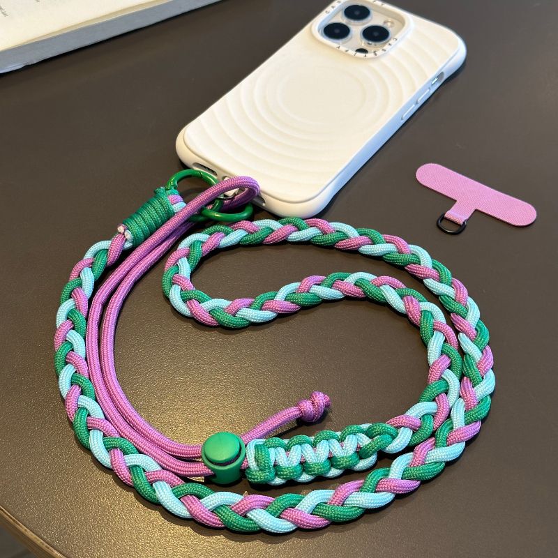 個性的なニットのダブルリングの携帯電話のストラップを斜めに掛けて、首をかけることができます。|undefined