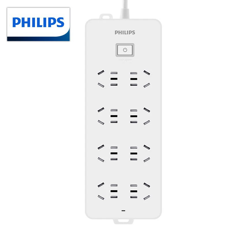 Philips plug -in board 8 -bit general control switch multi -plug -in white office plug -in trailer board wiring board