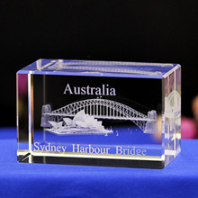 小桥 内雕水晶 澳大利亚建筑模型 悉尼歌剧院 港湾大桥 旅游纪念