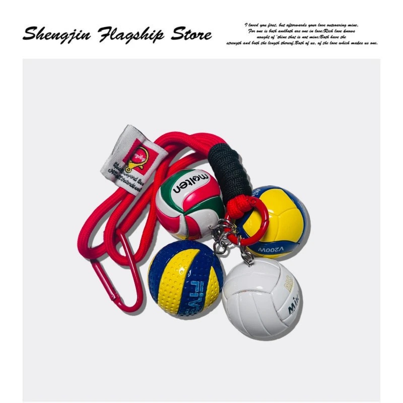 Keychain original de voleibol bolso creativo colgantes chinos mujeres y hombres mikasa fila mini recuerdos premios concurso