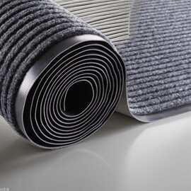 双条纹地毯门口走廊过道PVC进门垫入户除尘地毯酒店防滑吸水地垫