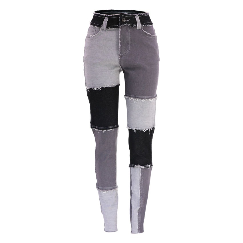 2023 Otoño Nueva Fuente de Suministro Amazon Super elástico cintura alta borla lápiz slim fit pantalones Mezclilla las mujeres