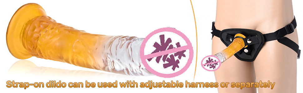 Crystal Transparent Suction Cup Dildo with TPE Body and Strong Suction Base — detail image 1