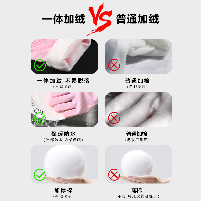 新款家用洗碗防水防滑硅胶手套猫狗宠物洗澡防抓防咬手套加长批发|undefined