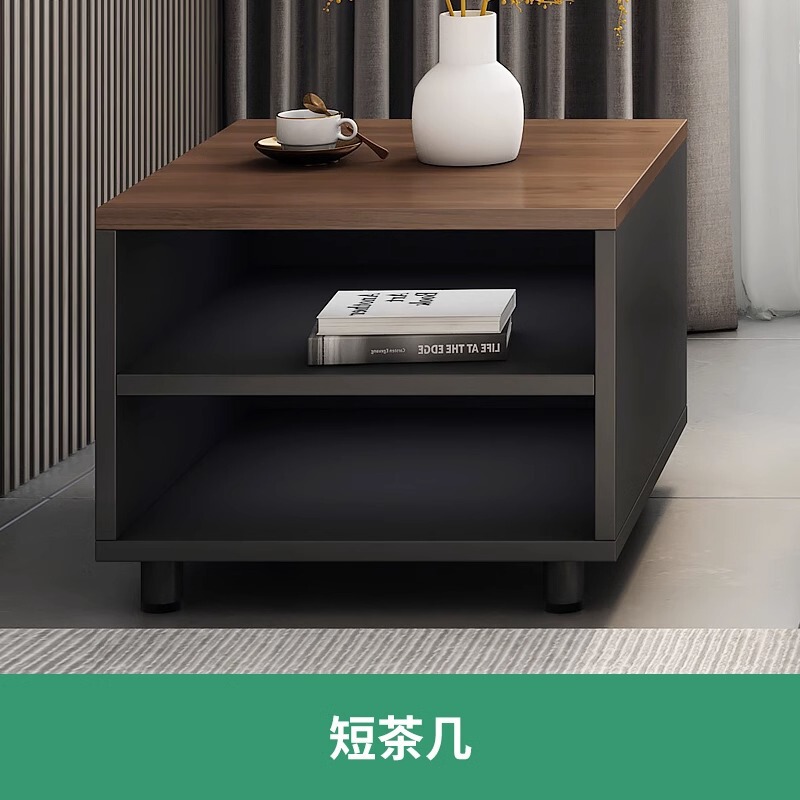 オフィスのソファーの本革ビジネス接待ホールの接客エリアは簡単で現代的な軽豪華なお茶のセットを交渉します。|undefined