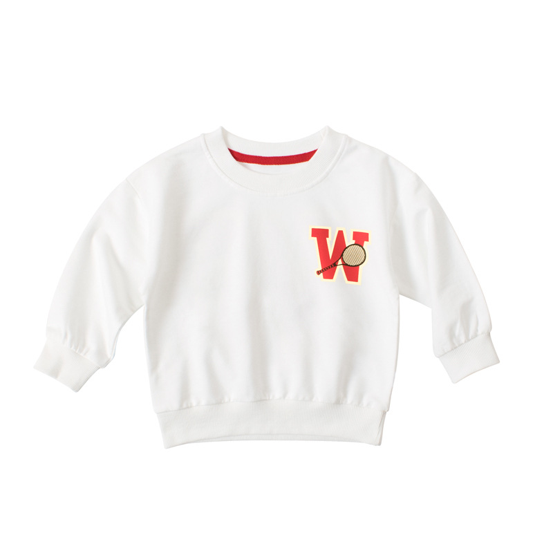 2025 otoño ropa para niños coreanos suéteres para niños letras estilo occidental jersey de algodón puro para hombres tops de moda para niños de moda