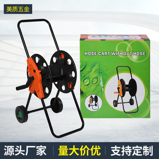 Household Water Pipe Storage Rack 60 m Garden Pipe Roller with Wheels Hand Push Water Pipe Car Folding Water Pipe Car