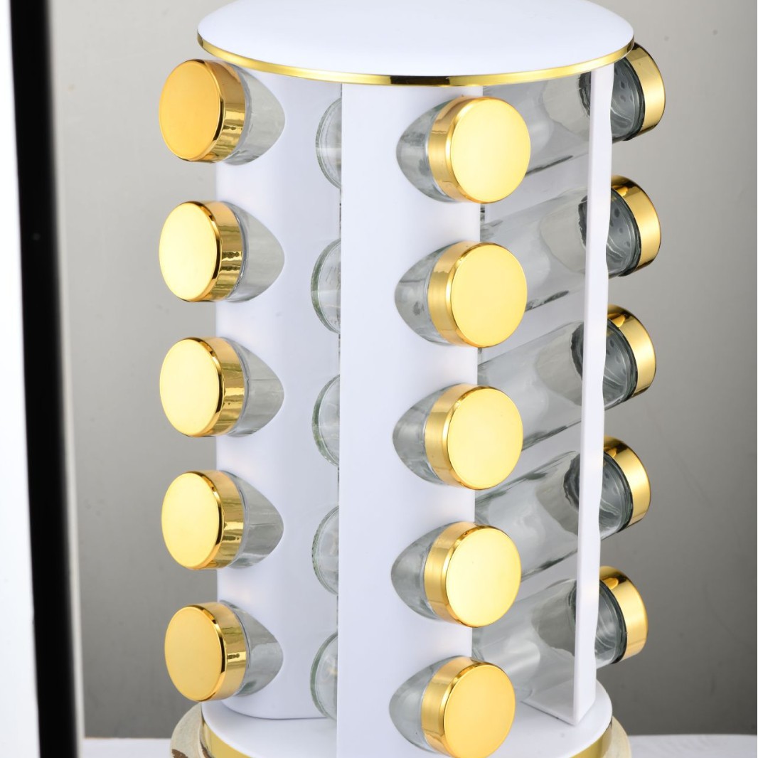 Estante de condimento redondo de Phnom Penh giratorio, suministros de cocina, frasco de condimento para el hogar, frasco de condimento de tres/cuatro/cinco filas