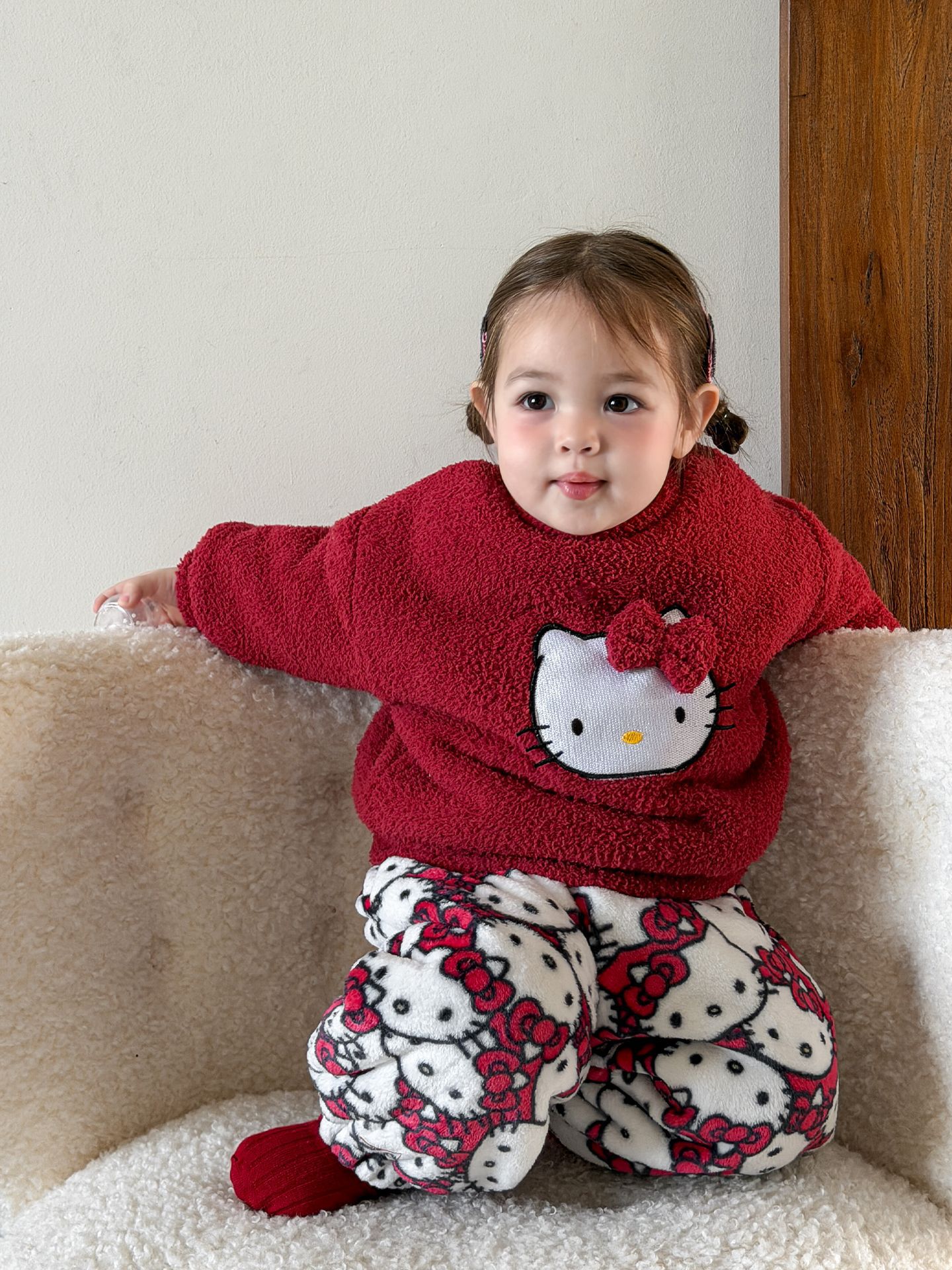 Sugar Pear ropa infantil pijamas de invierno para niños 2025 franela niñas ropa de hogar conjunto de ropa de terciaria ropa de bebé