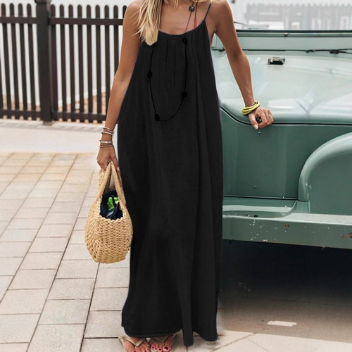 2026 Cross-border Amazon AliExpress New Women's Camisole Coat Backless Loose Homecoming Dress