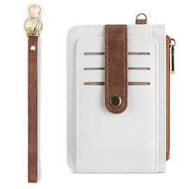 2025跨境新款大容量女士皮革卡包rfid多卡位拉链多功能零钱包5412