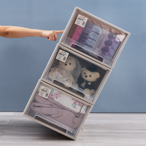 Oyoyoi Fish Drawer Storage Box Plastic Thickened Wardrobe Clothing Underwear Quilt Organizing Storage Box Multi-layer Storage