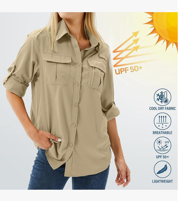 Women's Quick Drying Breathable Stretch Shirt Uv Protective Top_voghion.com