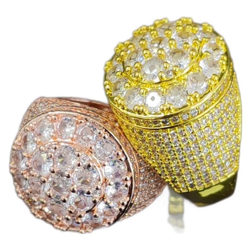 Anello da uomo hip hop stile europeo e americano in zircone e rame_voghion.com