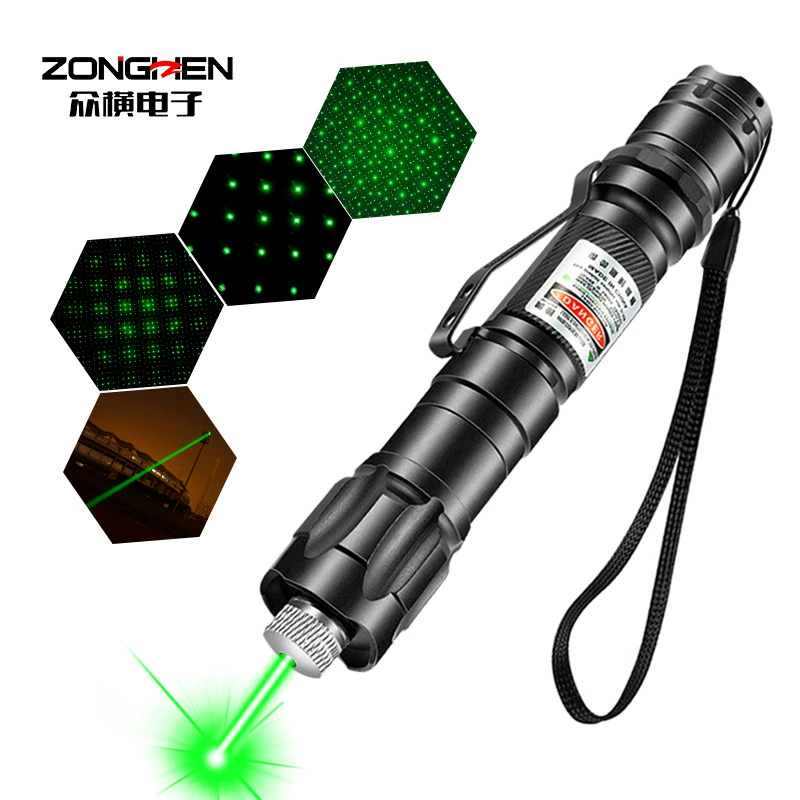 Мощный перезаряжаемый лазерный указатель 009 с дальним лучом, инфракрасный зеленый свет, фонарик-лазер, дальнобойный лазер