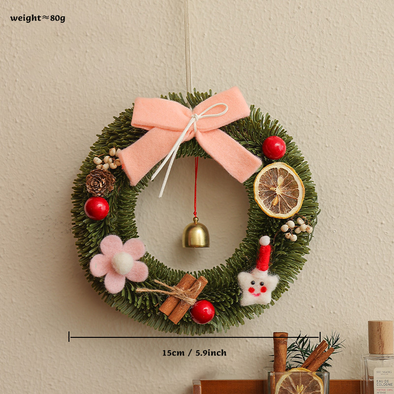 Decoraciones navideñas, coronas de pino Nobel, adornos, escaparates, muebles para el hogar, muebles para el hogar, accesorios para colgar en la puerta, productos al por mayor