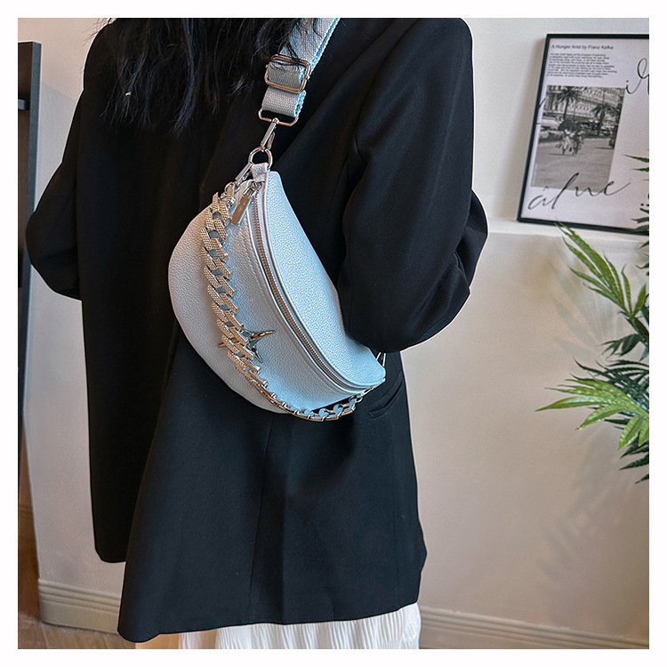 Dumpling Shape Shape Women's Small PU Star Streetwear Dumpling Shape Buckle Fanny Pack