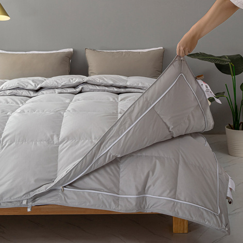 95% White Goose Down Mother and Child Comforter 140 Denier 100% Cotton Damask Spring and Autumn Thick White Goose Down Winter Comforter All-Season Down Comforter