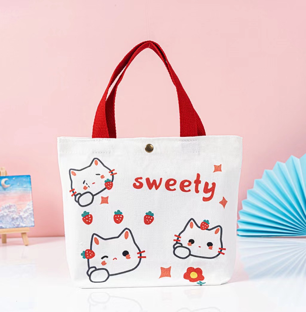 Bolsa de regalo de graduación de niños bolsas de lona portátiles de dibujos animados estudiantes bebés regalo de cumpleaños bolsa de lona spot