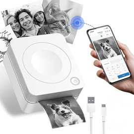 跨境新品迷你便携式照片打印机无墨手机蓝牙连接口袋打印机可定制