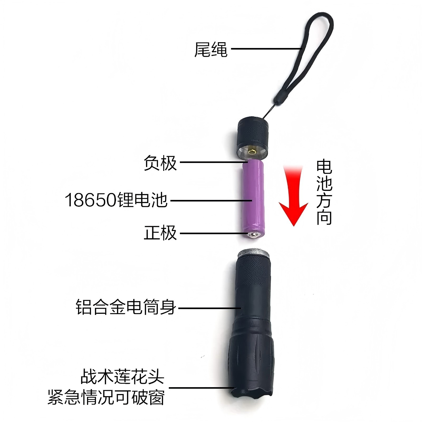 T6 Flashlight Outdoor Lighting Strong Light Outdoor Small Portable Special Forces Aluminum Alloy Waterproof Flashlight