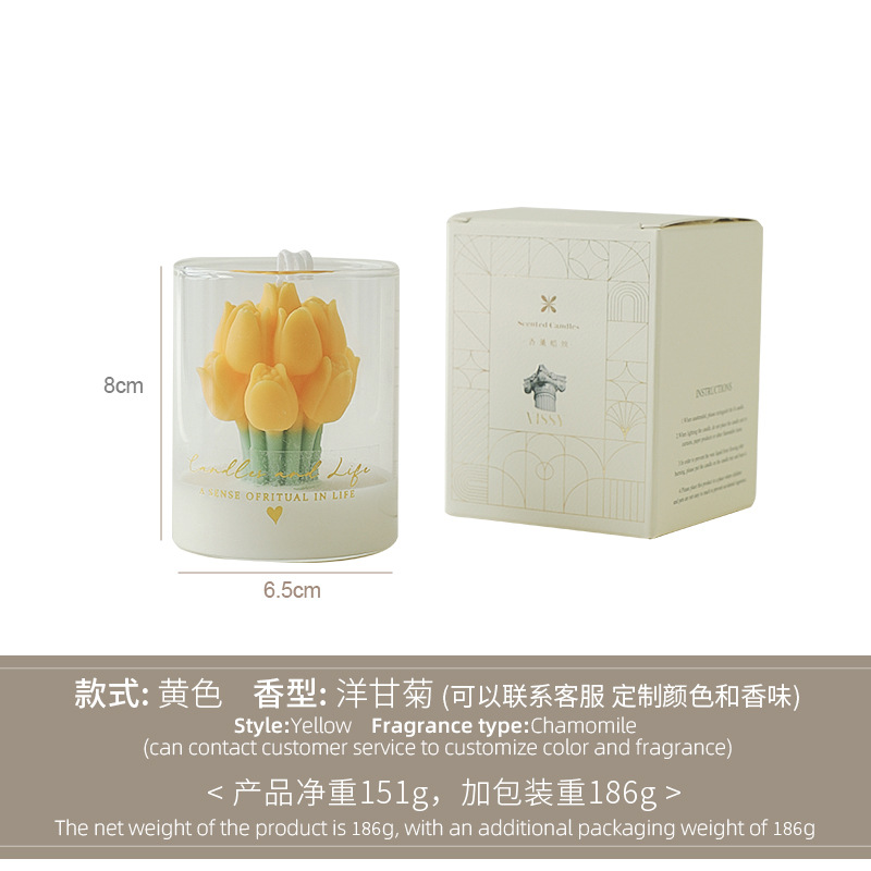 Tulip Cup Wax Amarillo (aroma: camomilla)