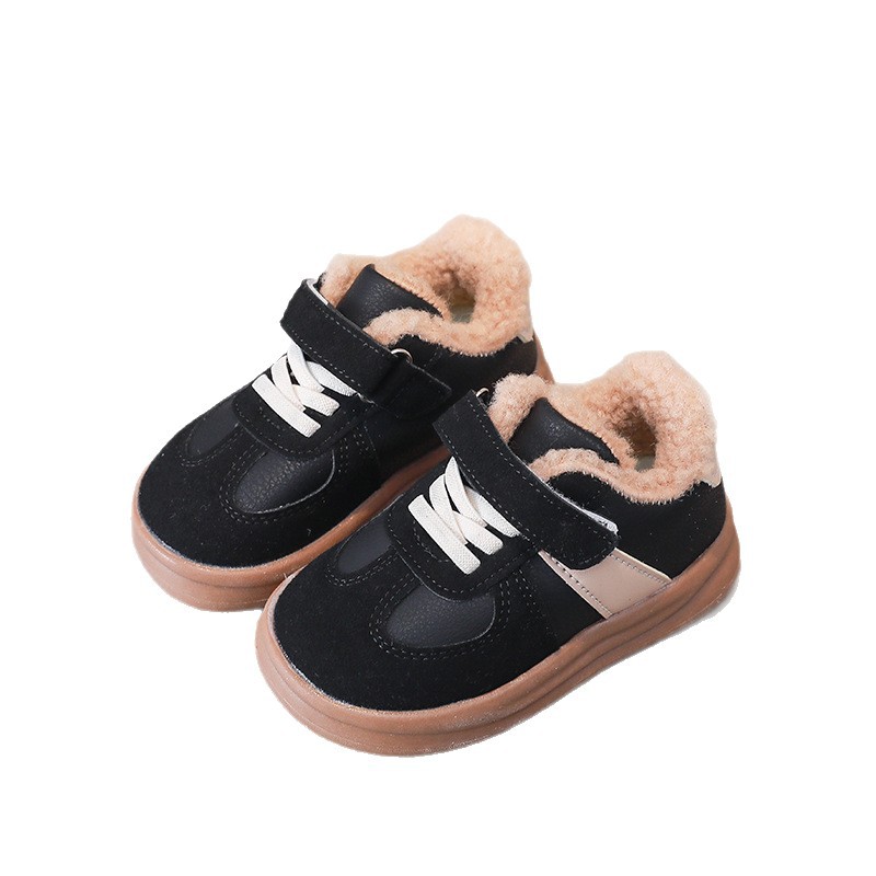 Children's Fleece Lined Sneakers Autumn Winter Baby Cotton Shoes Boys Running Warm Shoes For Boys And Girls_voghion.com